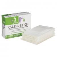Салфетка марлевая стерильная NEW LIFE КОМПЛЕКТ 10 шт., 12 слоев, 5х5 см, плотность 36 (±2) г/м2, 150684