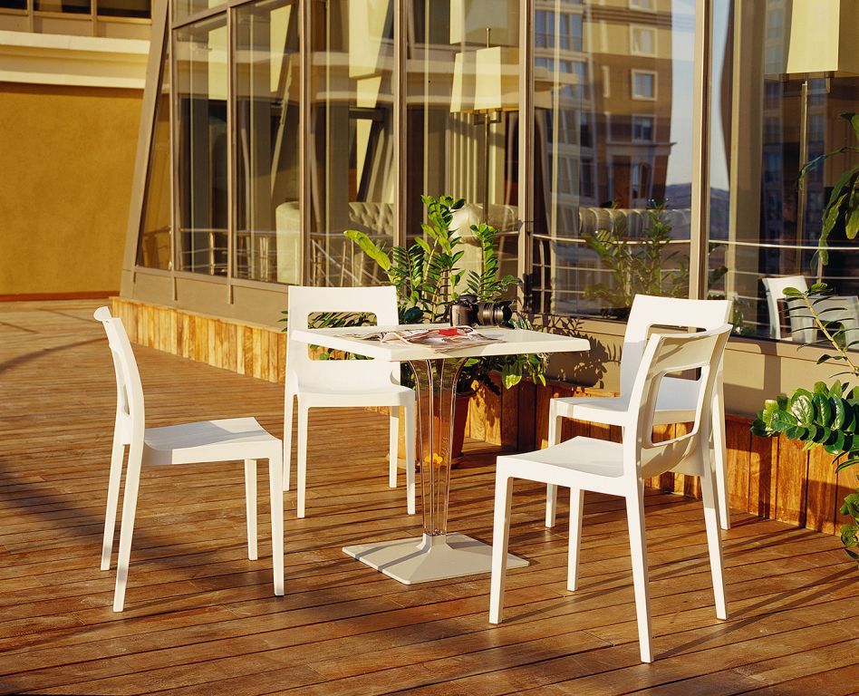 Подстолье прозрачное Ice серый