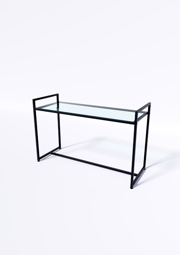 Стол TEVOLO демонстрационный черный-дуб сонома В75Ш120Г45