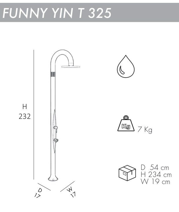 Душ уличный Funny Yin T 325 антрацит