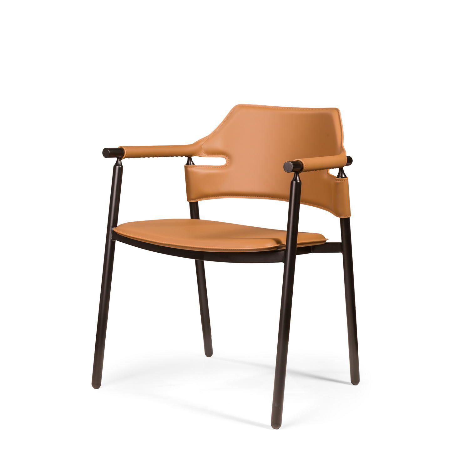 Стул с подлокотниками Сьют, коричневый