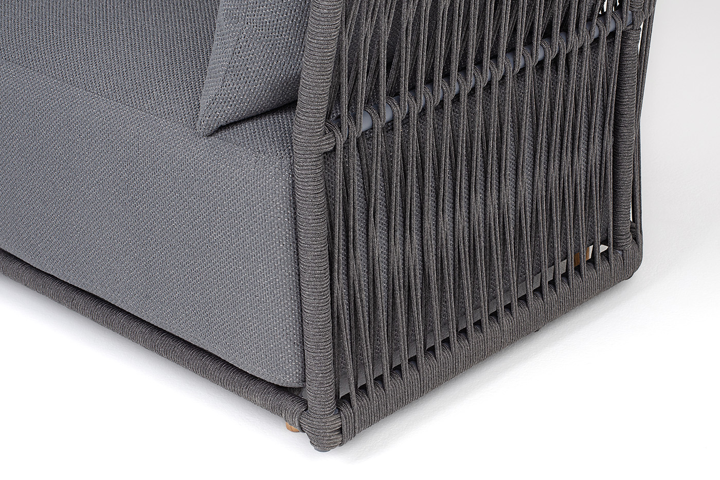 "Лугано" диван 3-местный плетеный из роупа