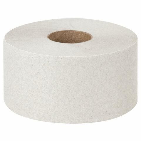 Бумага туалетная ЛЮБАША / ЛАЙМА УНИВЕРСАЛ (T2) 1-слойная, цвет серый, КОМПЛЕКТ 12 рулонов по 200 метров, 129571