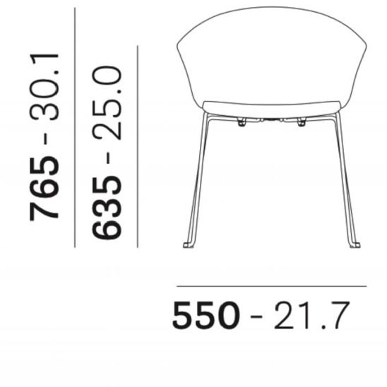 Кресло пластиковое Форта, красный