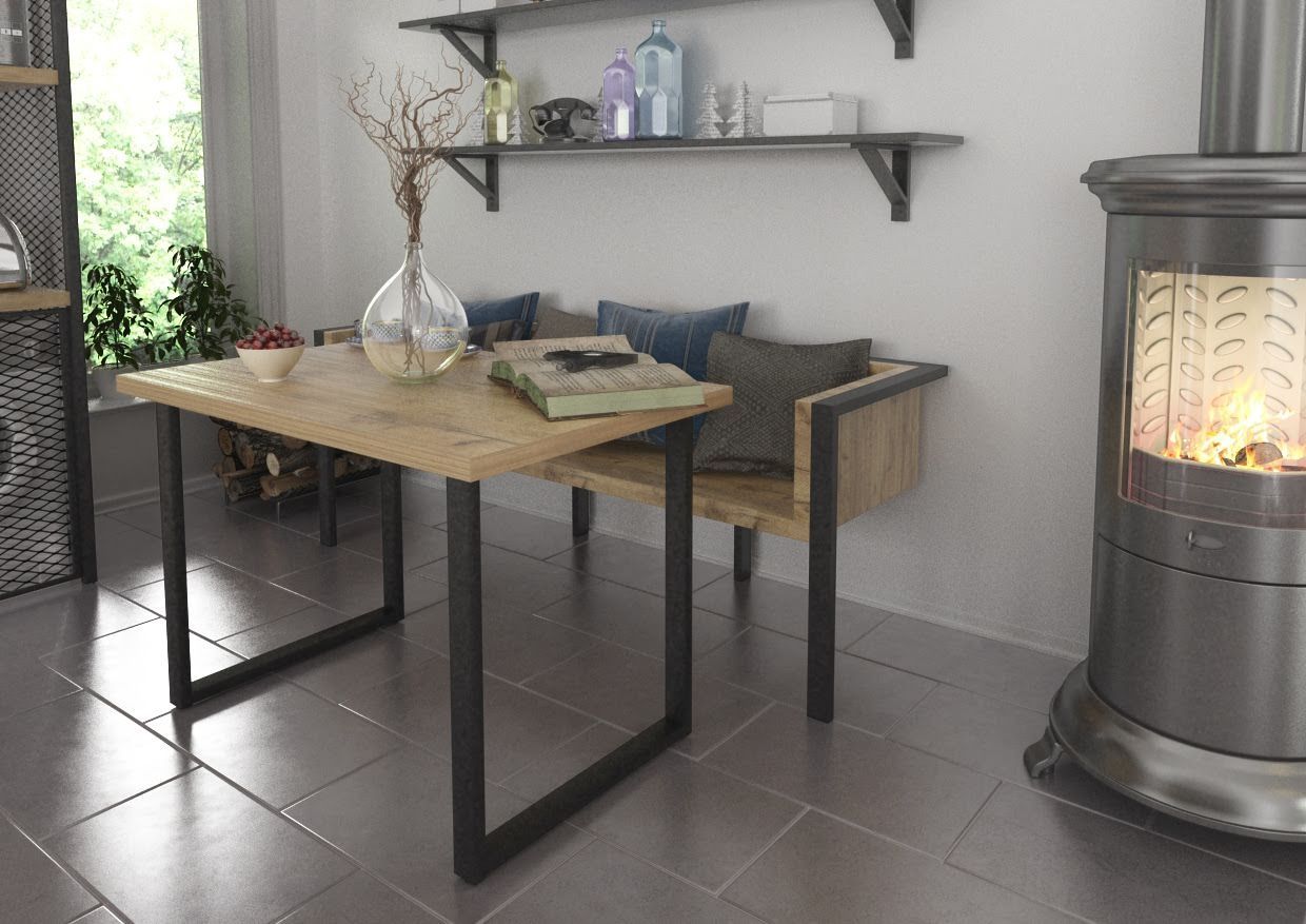 Стол Ницца, дуб золотой крафт, лдсп