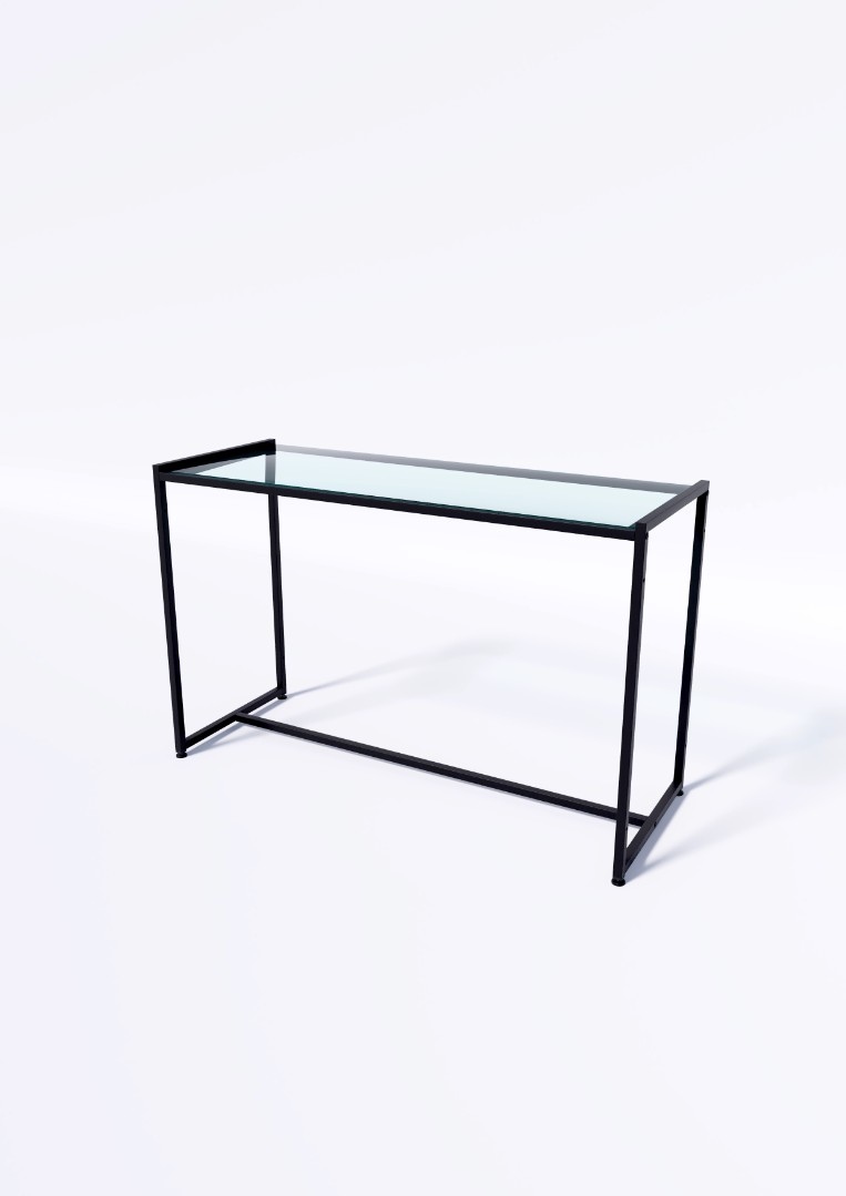 Стол TEVOLO демонстрационный черный-дуб сонома В75Ш120Г45