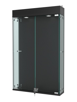 Витрина "АТРИУМ" настенная БЕЗ ПОЛОК №2А-3, Черный