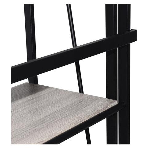 Стеллаж на металлокаркасе BRABIX "LOFT SH-001", 600х300х1250 мм, складной, цвет дуб антик, 641229