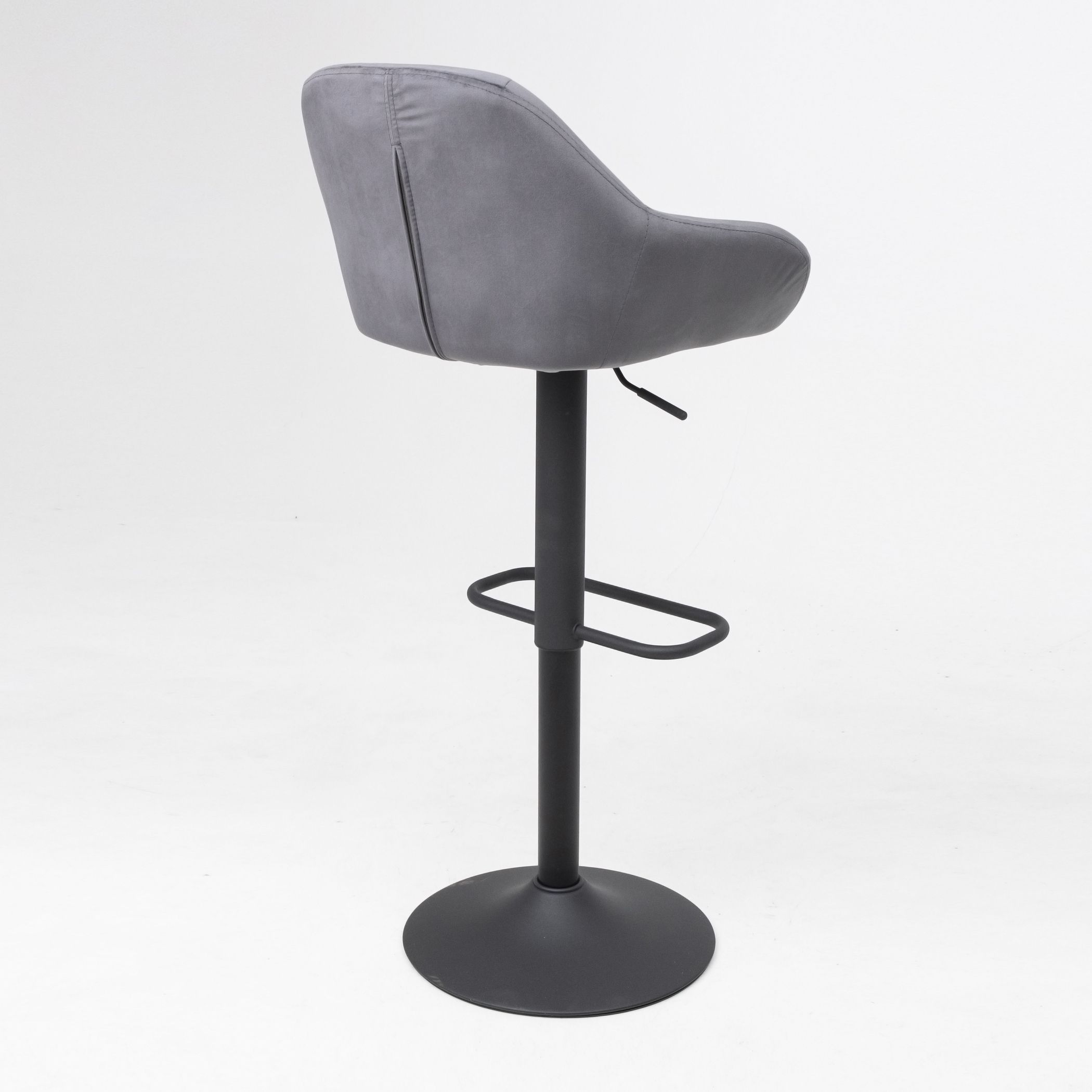 Стул барный Lisbon, темно-серый, велюр