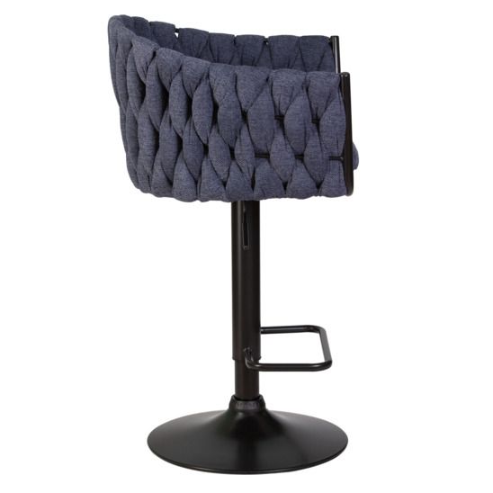 Барный стул КЕЛЬН, рогожка синий