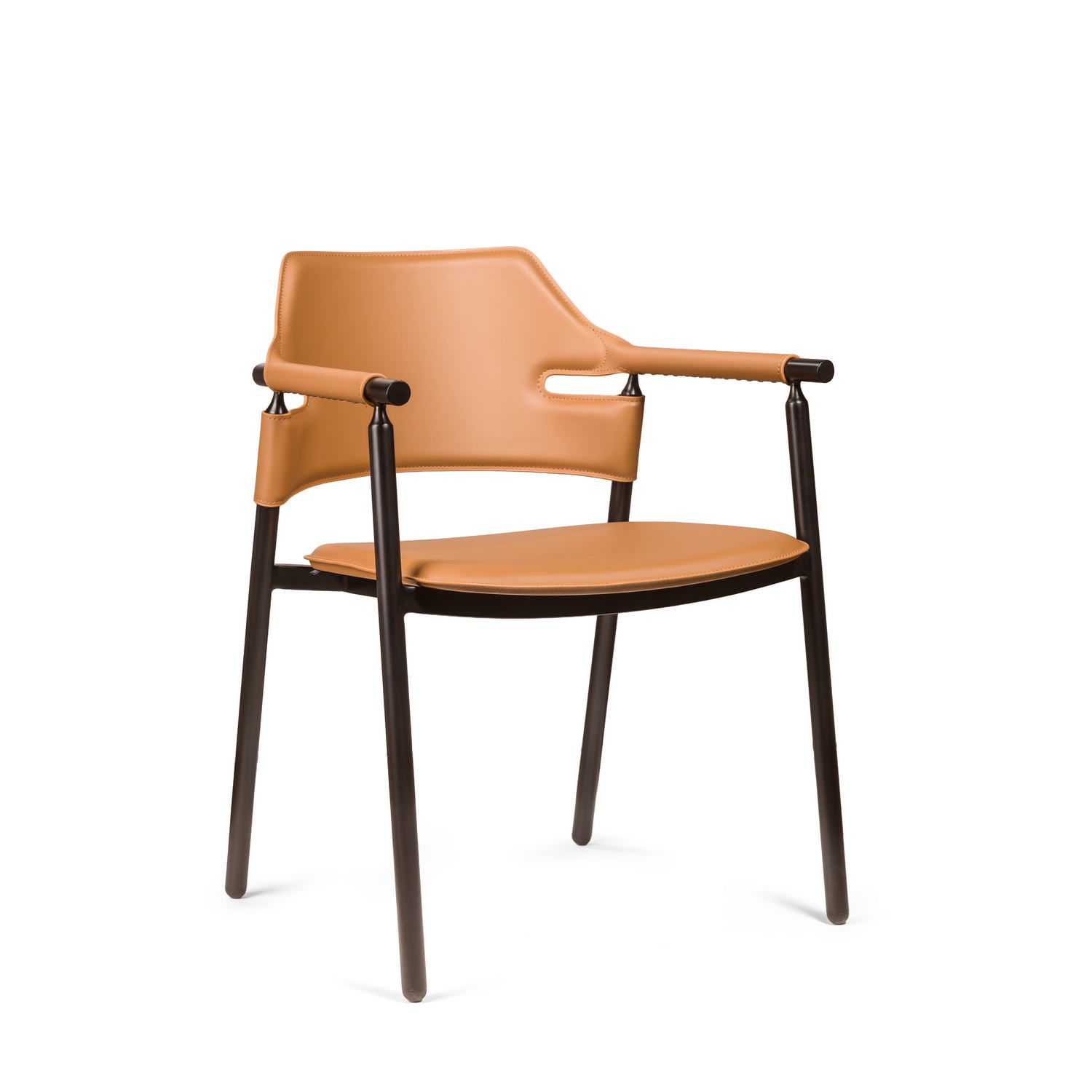 Стул с подлокотниками Сьют, коричневый