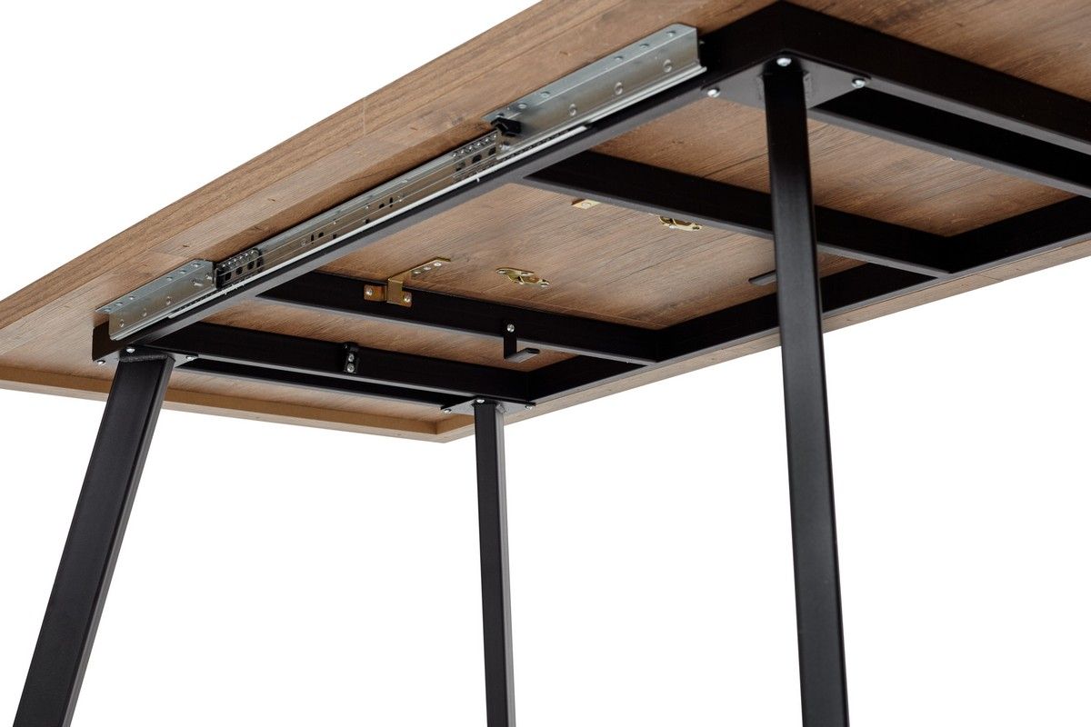 Стол BRICK M 140 Дуб Канзас/ Черный