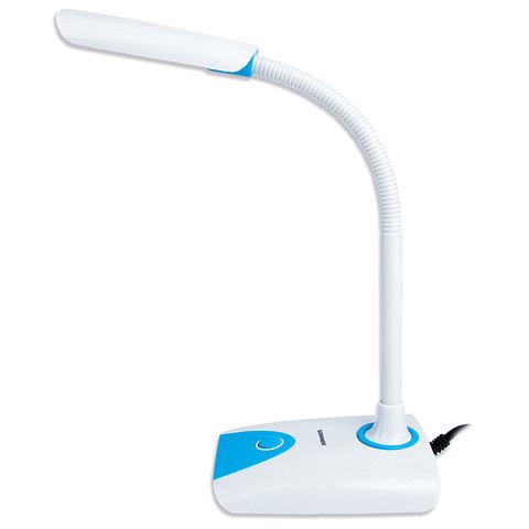 Настольная лампа / светильник SONNEN OU-146, на подставке, светодиодная, 4 Вт, белый/синий, 236671