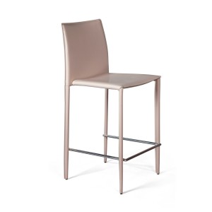 Стул полубарный Рольф, кожа капучино