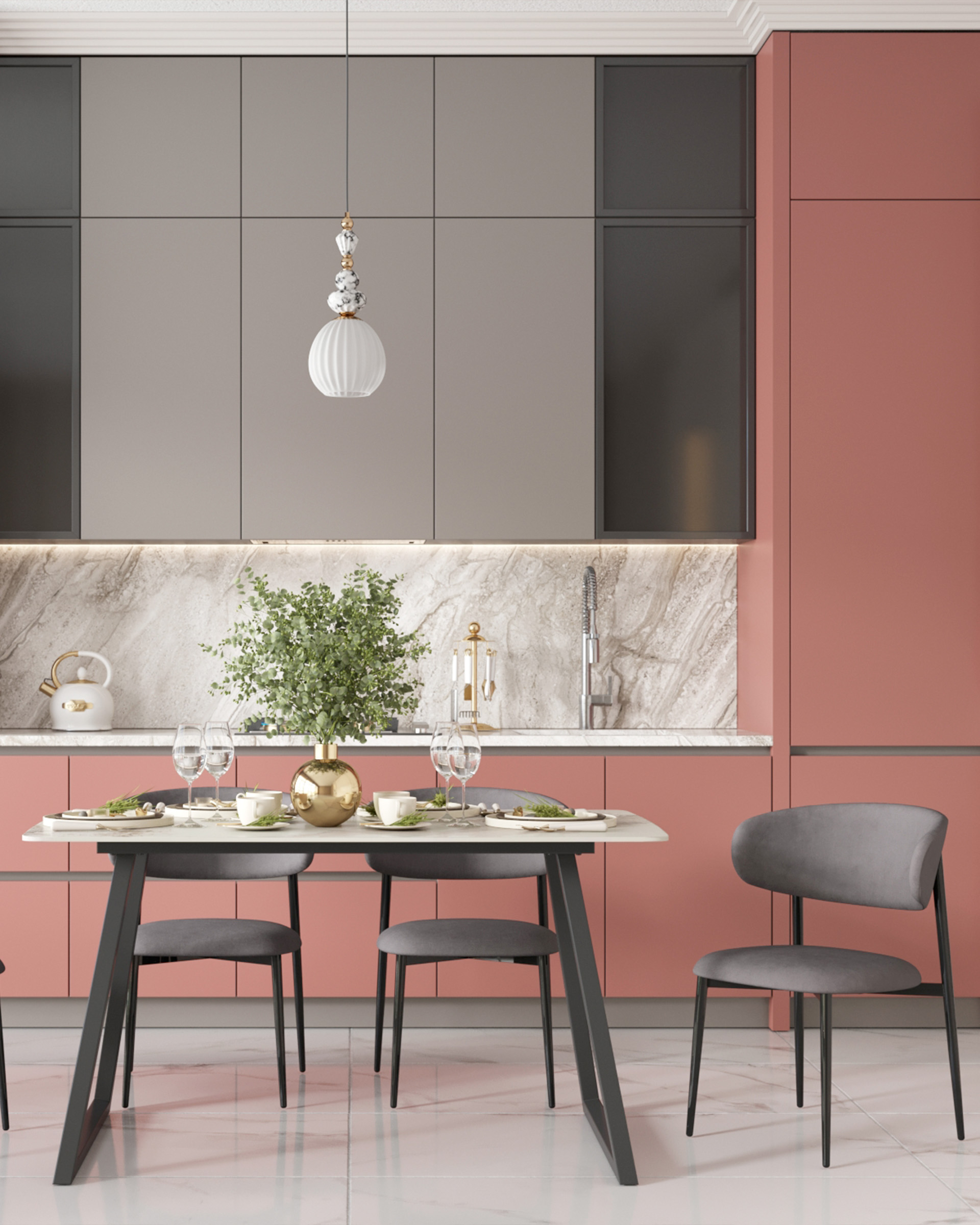 Стул Килиан велюр серый