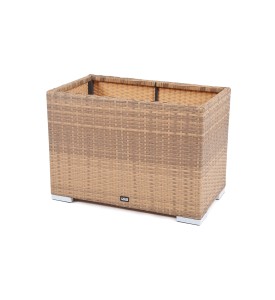 "Лунго" кашпо для цветов большое плетеное из искусственного ротанга