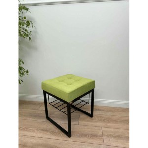 Банкетка Марсей 40-44 с полкой (салатовый/черный)