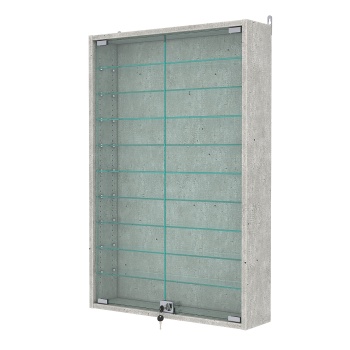 Витрина настенная с регулировочными полками №2-5А-РЕГ, Метрополитан Грей