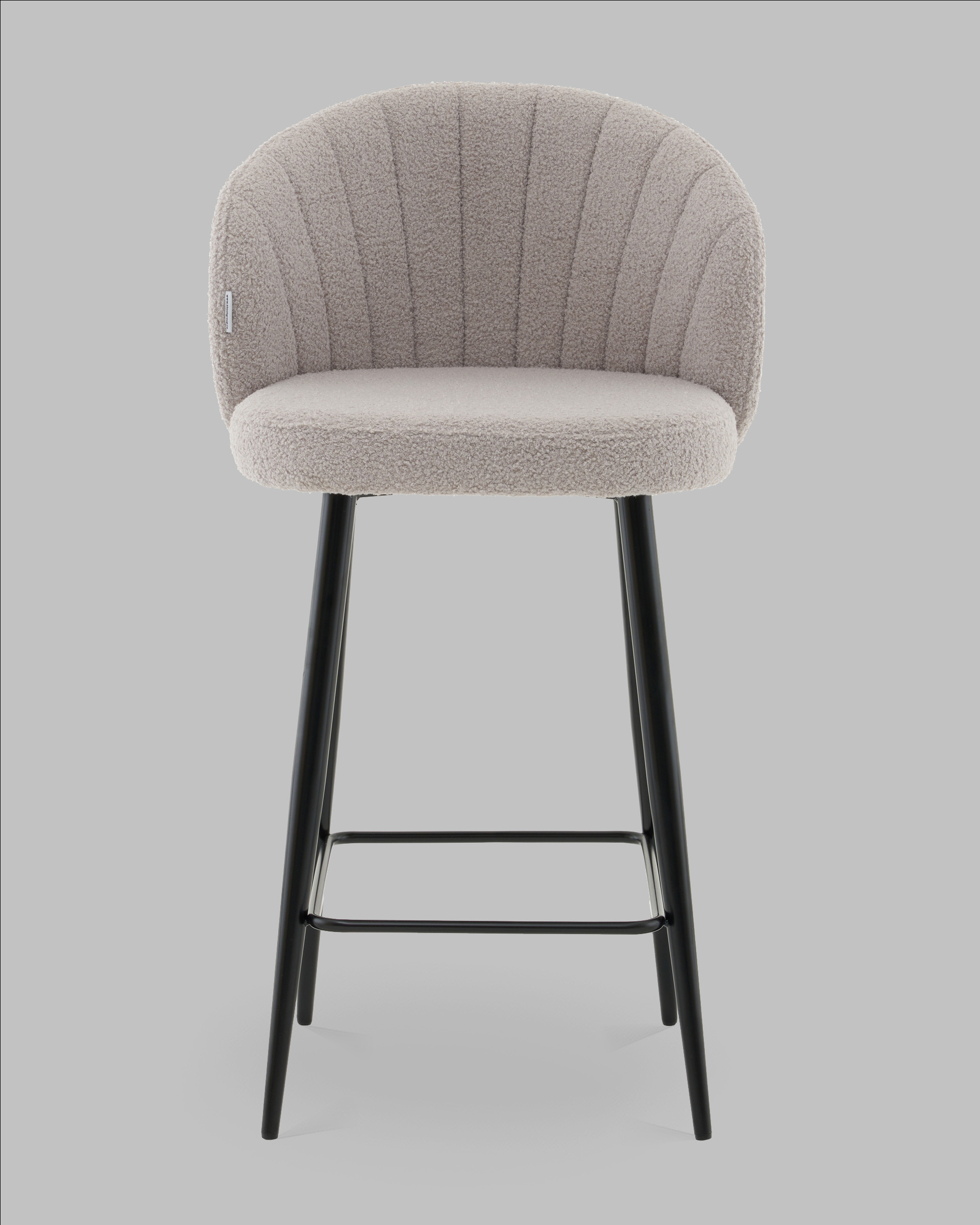 Стул полубарный Ханнингем букле светло-серый