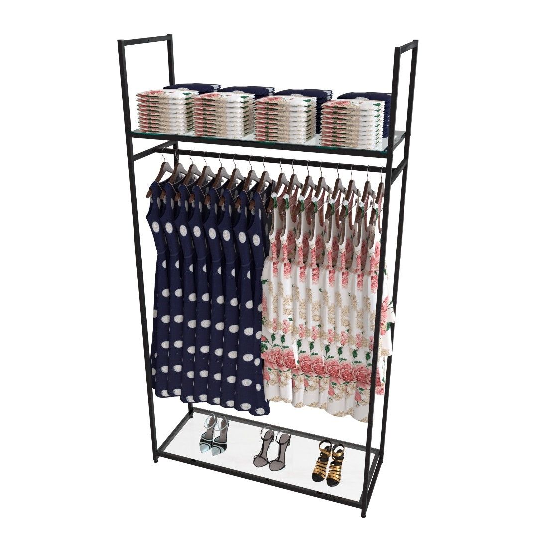 Стеллаж для одежды в стиле Лофт A22120-02 (220х120х45)