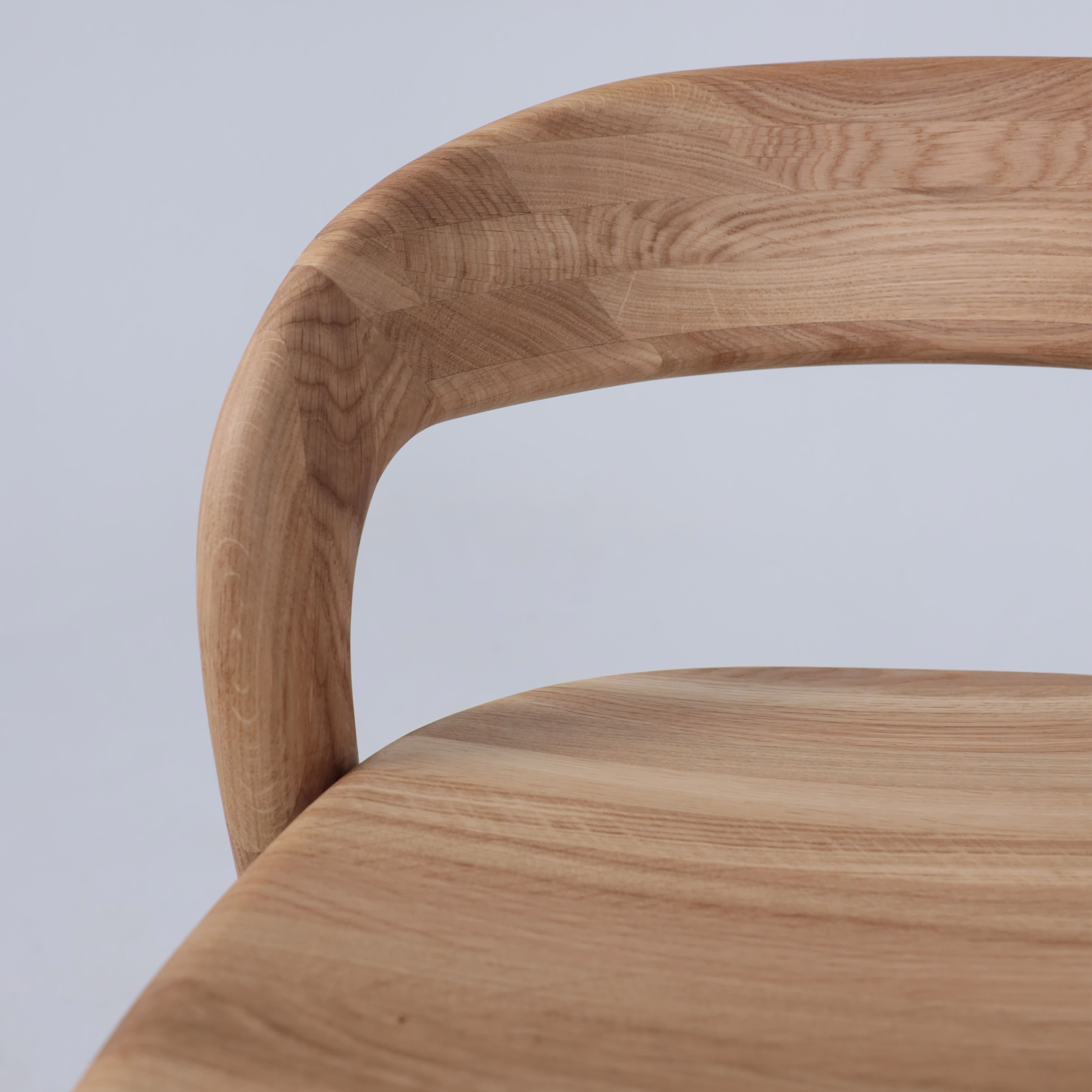 Стул барный Мэри, дуб натуральный, массив дуба