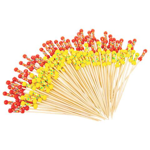 Шпажки-пики для канапе бамбуковые стиль "Мексика" цвет микс 12 см, 100 шт., BOOMHOUSE (БУМХАУС), 701971