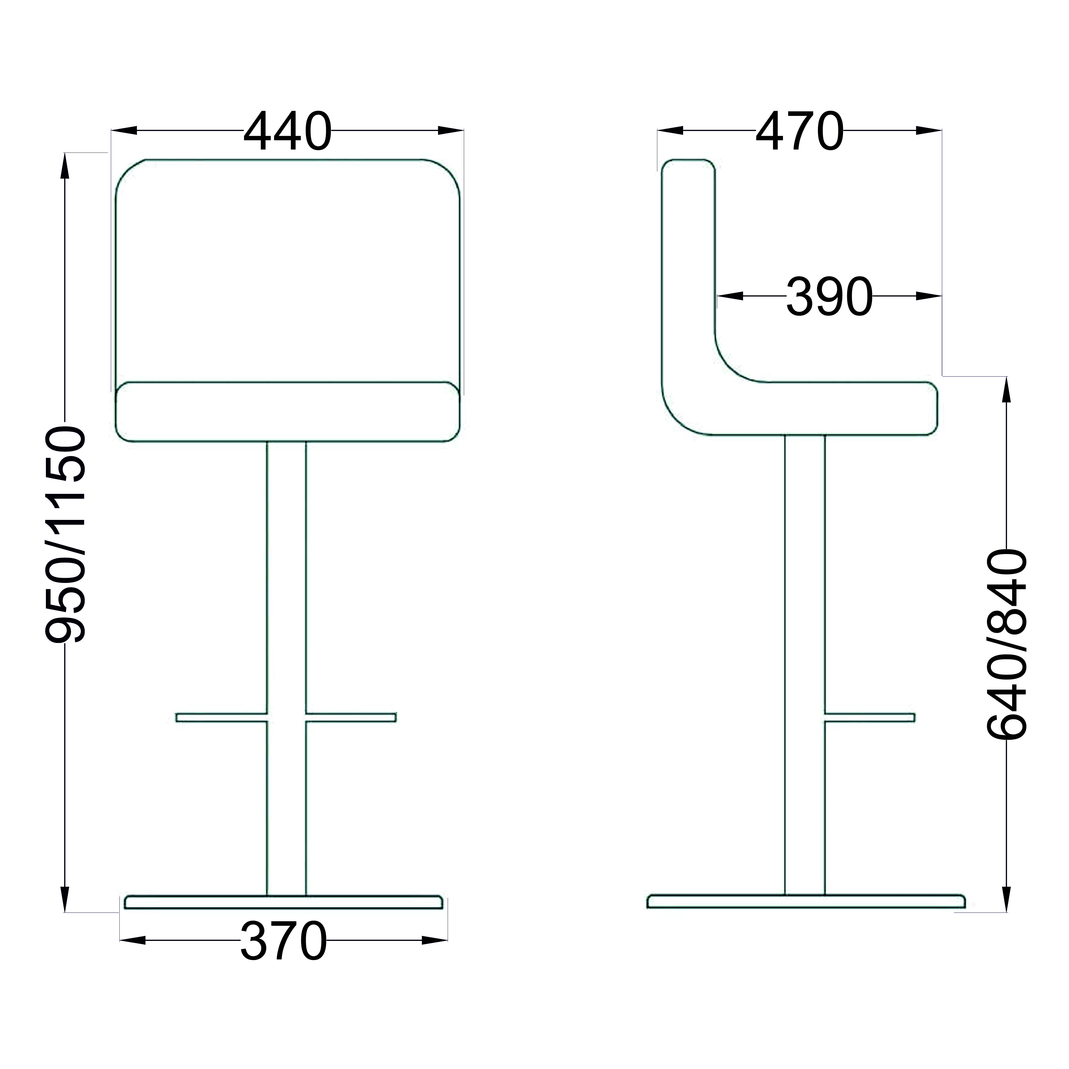 Стул барный Amazon, темно-лазурный, велюр