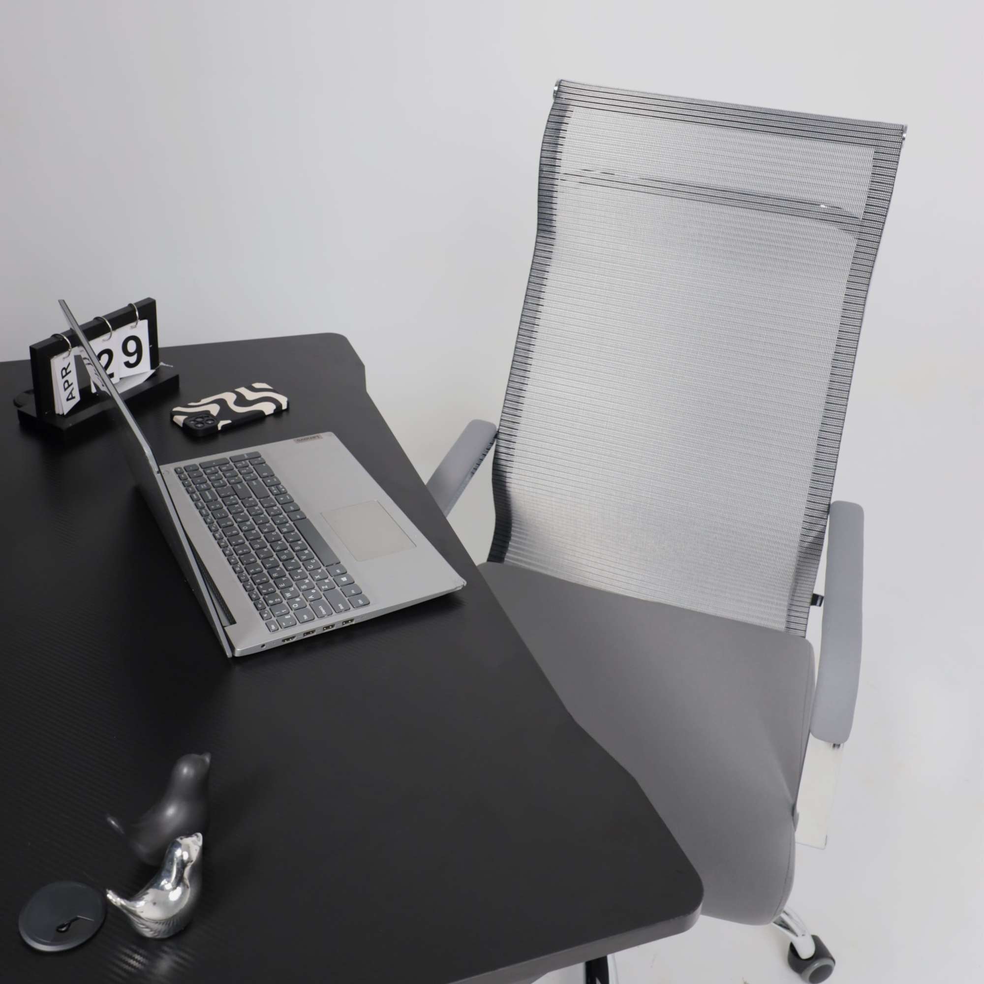 Кресло поворотное Grid, серый, армированная сетка