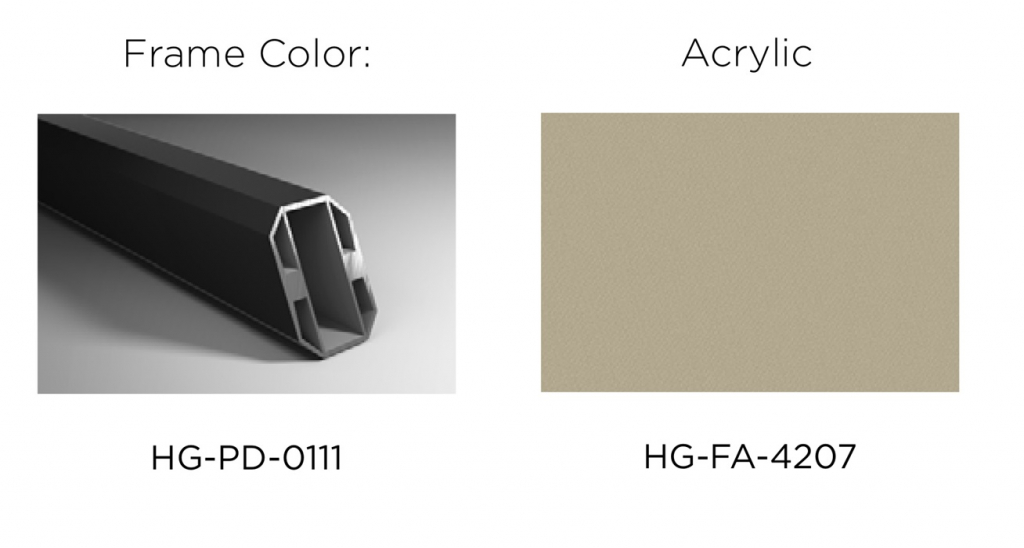 Зонт профессиональный 3х3 м Levia антрацит, тортора