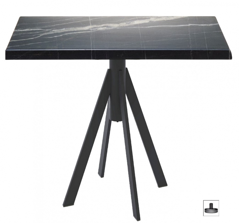 Стол обеденный Fuoz Werzalit Fantasy черный, палаццо