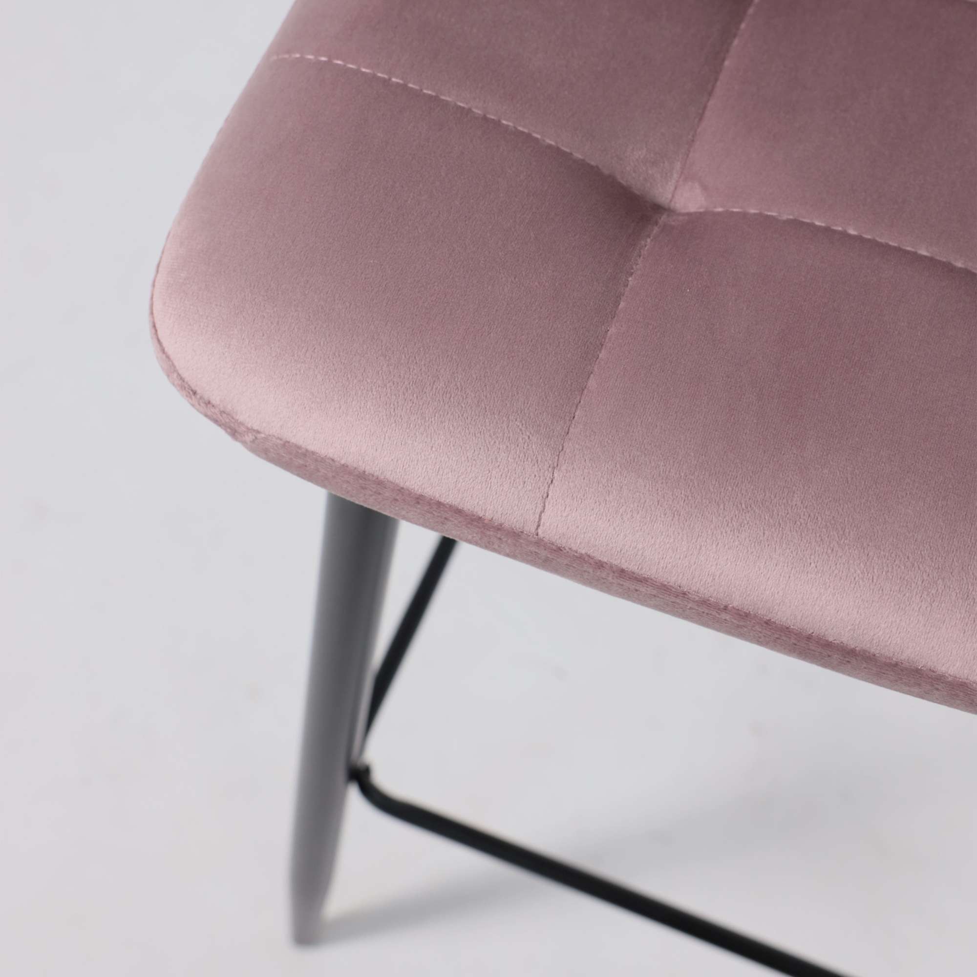 Стул барный Stella, пыльная роза, велюр
