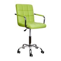 Кресло поворотное Rosio, светло-зелёный, экокожа