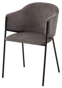 Стул ДИЛЛ, цвет Lana 30 коричневый, ткань / черный каркас