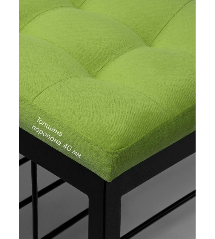 Банкетка Сканди-76-1 (салатовый/черный)