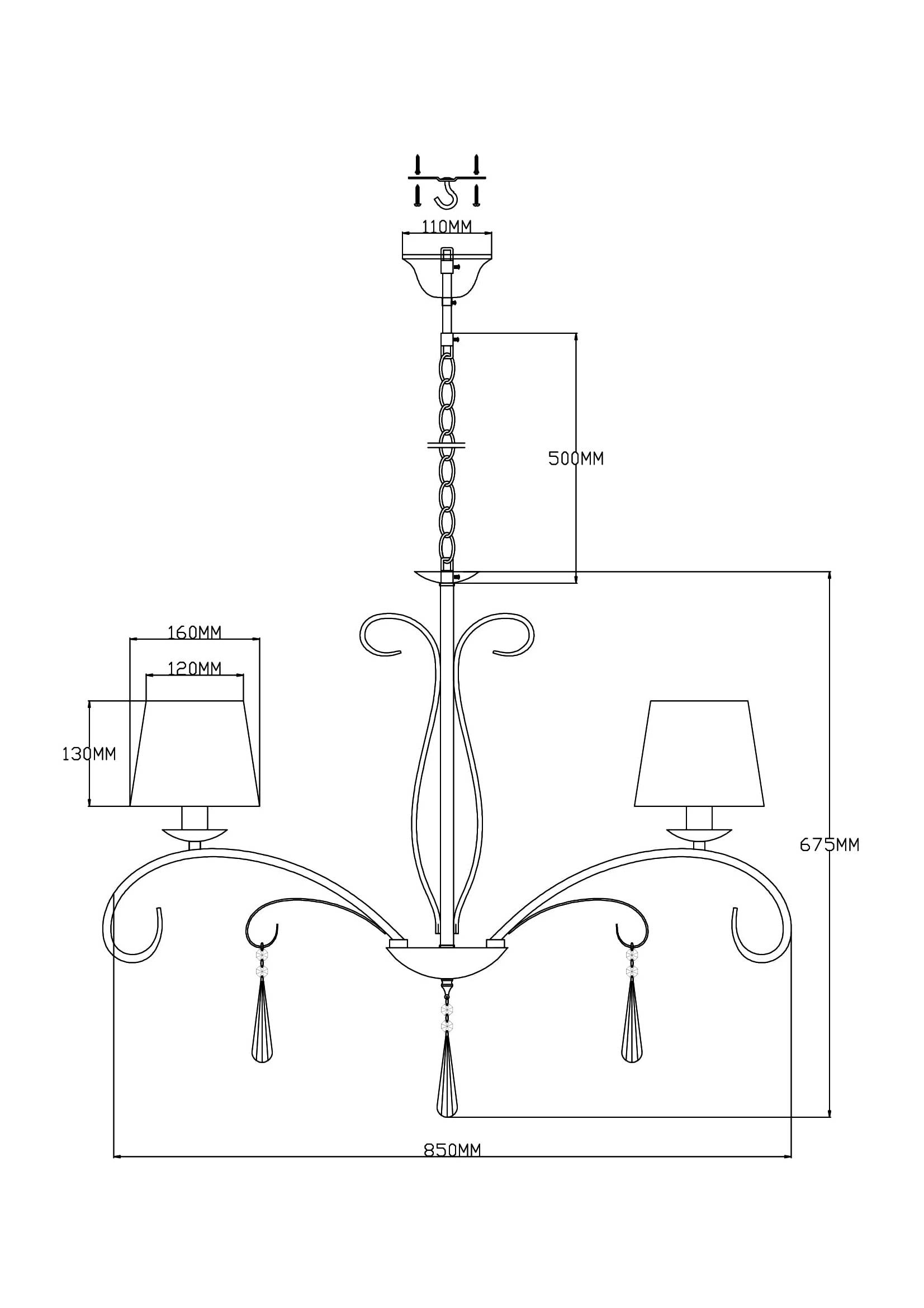 Люстра подвесная Moderli V2602-8P Aramco