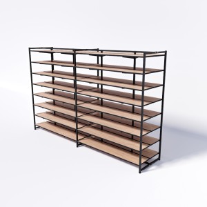 Стеллаж для обуви, сумок и иных товаров в стиле Лофт Б1525-08-2 (без полок)