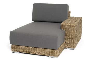 "Капри" кушетка из искусственного ротанга, цвет соломенныйцвет соломенный