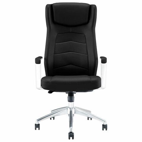 Кресло BRABIX PREMIUM "Viking EX-759", синхромеханизм, алюминий, натуральная кожа, черное, 532933