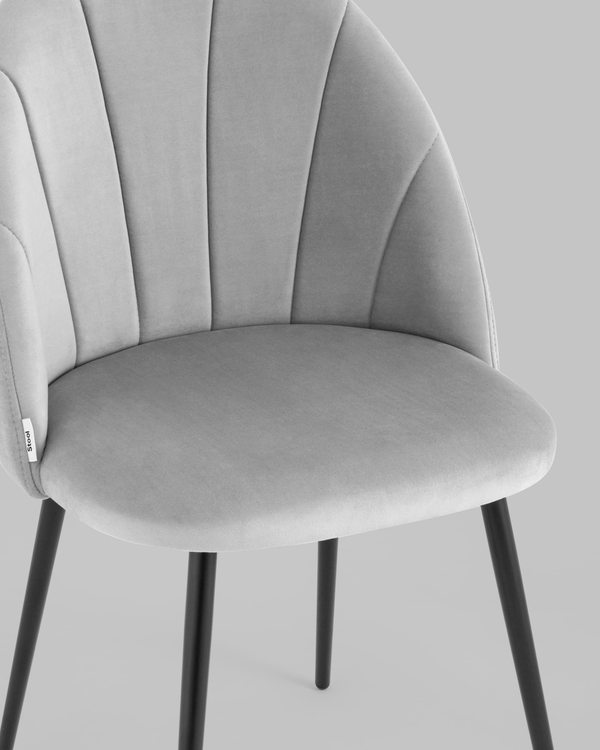 Стул Логан велюр светло-серый