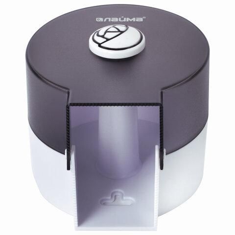 Диспенсер для туалетной бумаги в стандартных рулонах, КРУГЛЫЙ, тонированный серый, ЛАЙМА, 605046