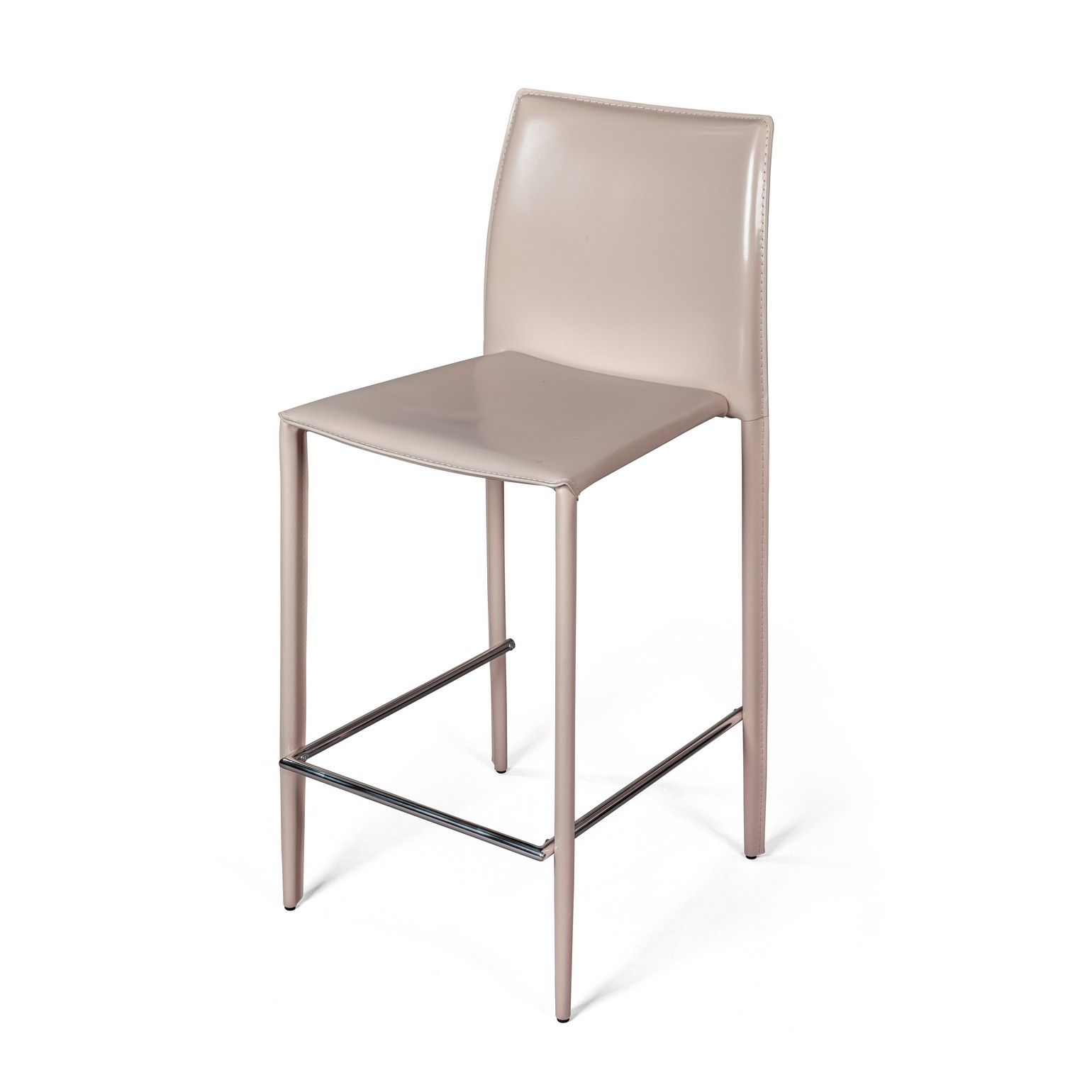 Стул полубарный Рольф, кожа капучино
