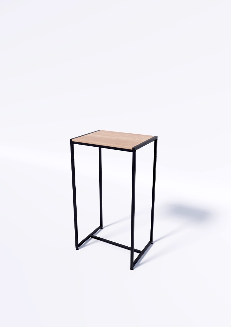 Стол TEVOLO демонстрационный черный-дуб сонома В105Ш60Г45