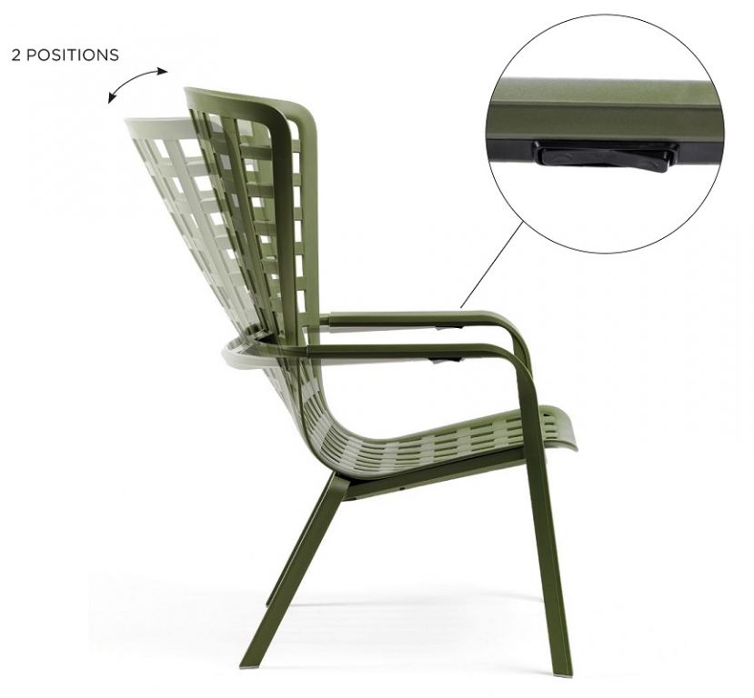 Лаунж-кресло пластиковое Folio табак