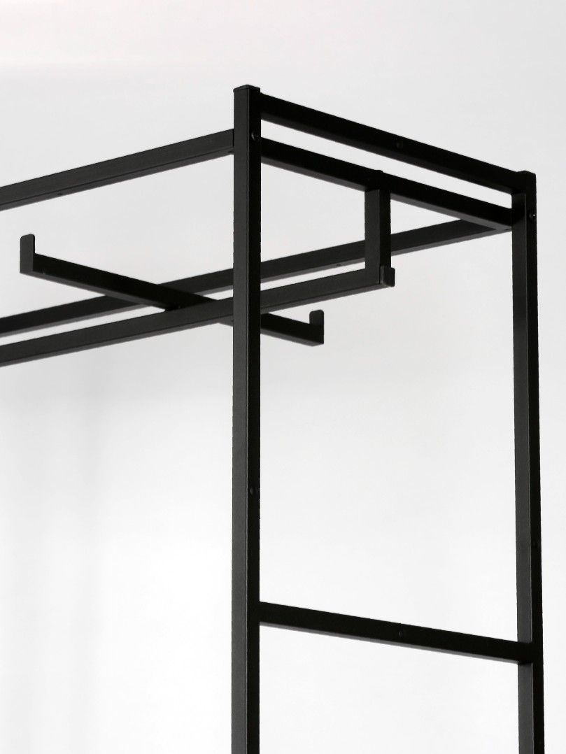 Стеллаж для одежды в стиле Лофт A22120-03-ЧЧ 220х120х45