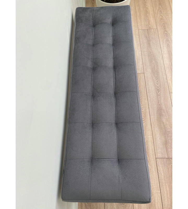 Банкетка Сканди-120-2-полочная (серый/серый)