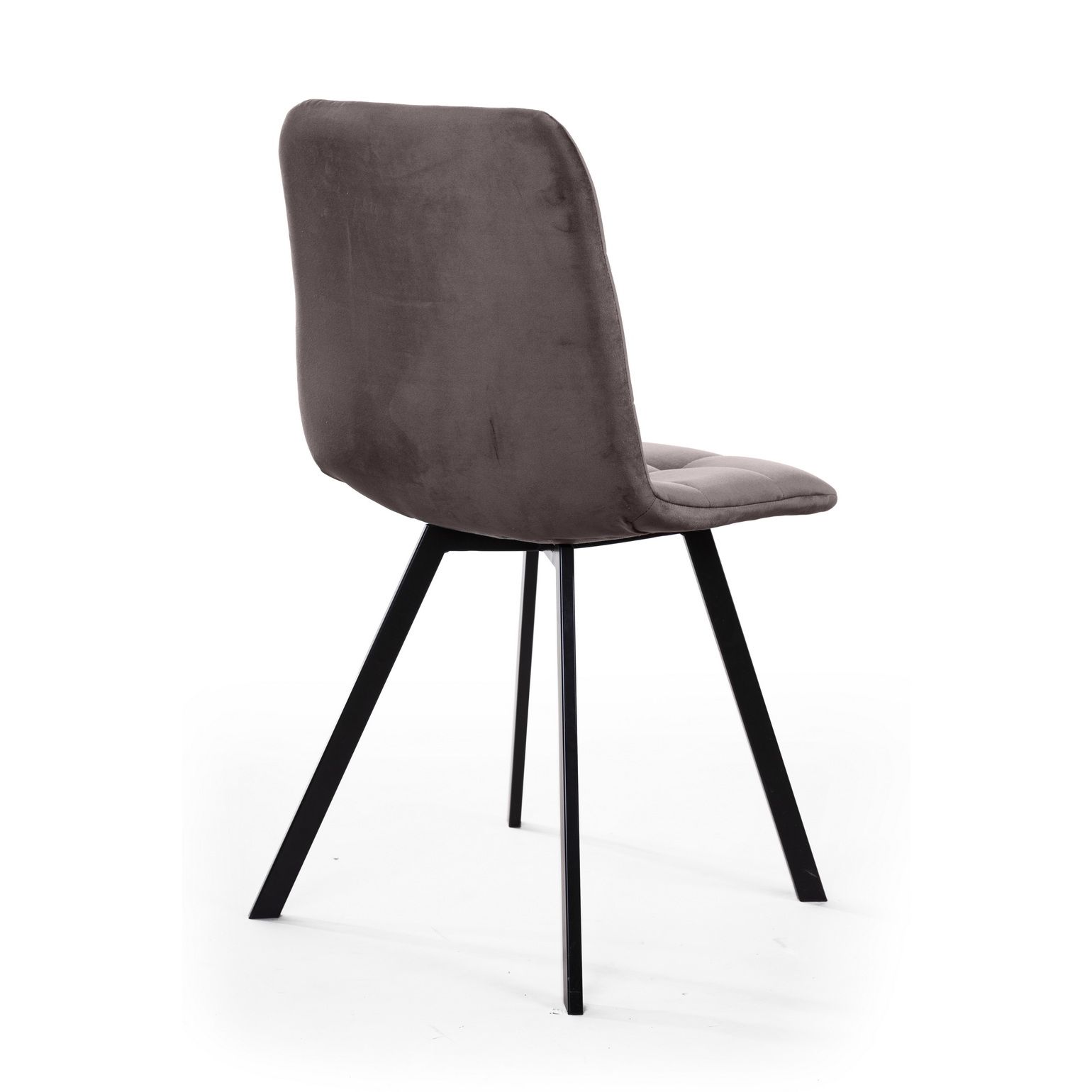 Стул Уно, бархат антрацит 14/ чёрный профиль