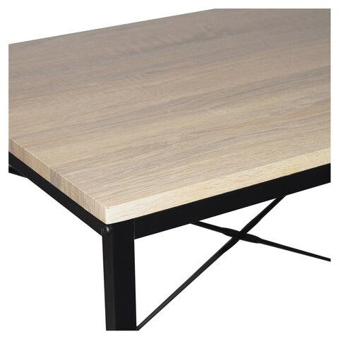 Стол на металлокаркасе BRABIX "LOFT CD-005",1200х520х1200 мм, 3 полки, цвет дуб натуральный, 641223