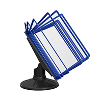 СЮИТА-01.А4Bk.Bu Демосистема настольная вращающаяся черная 10 синих панелей А4