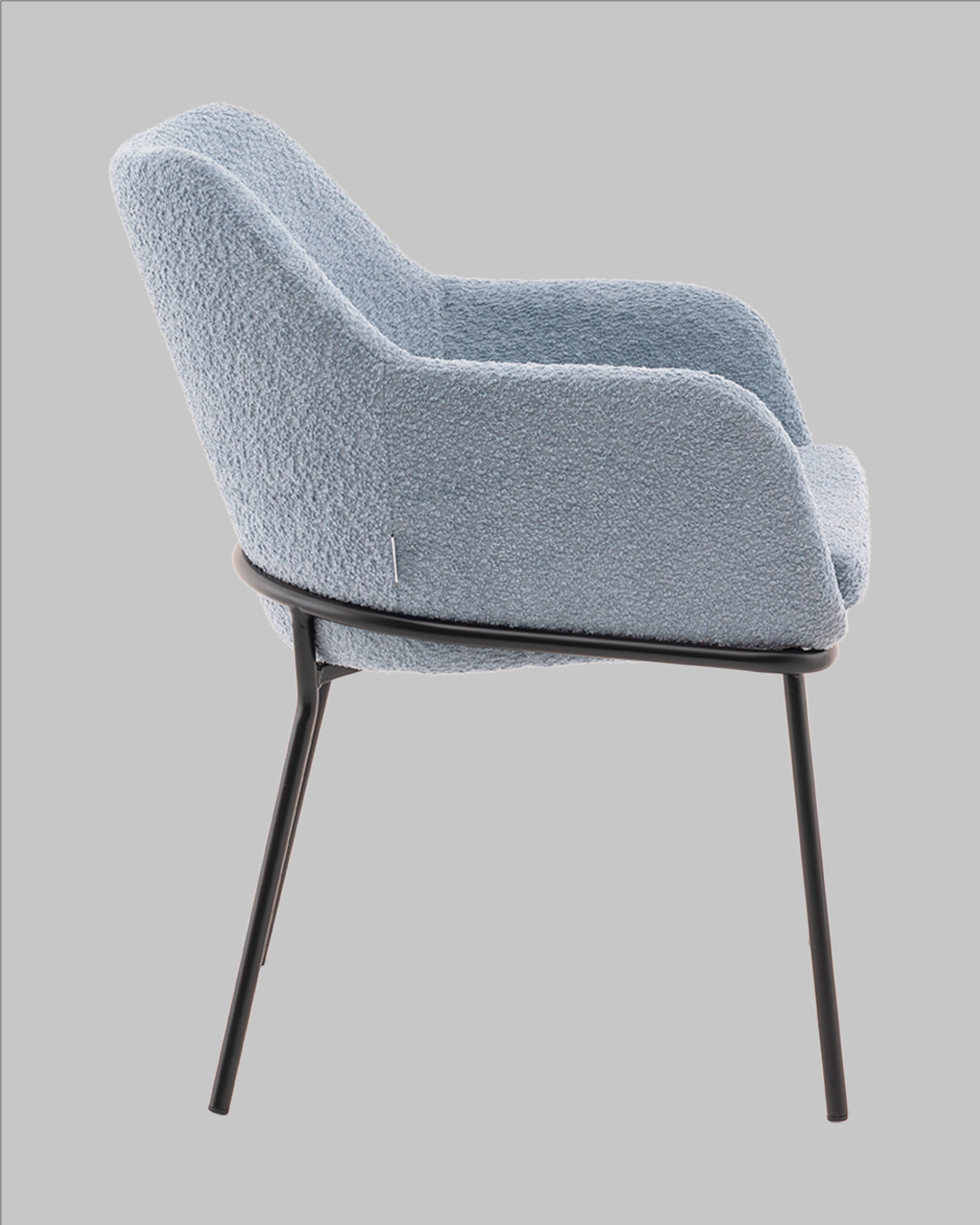 Стул с подлокотниками Кози new ткань букле синий