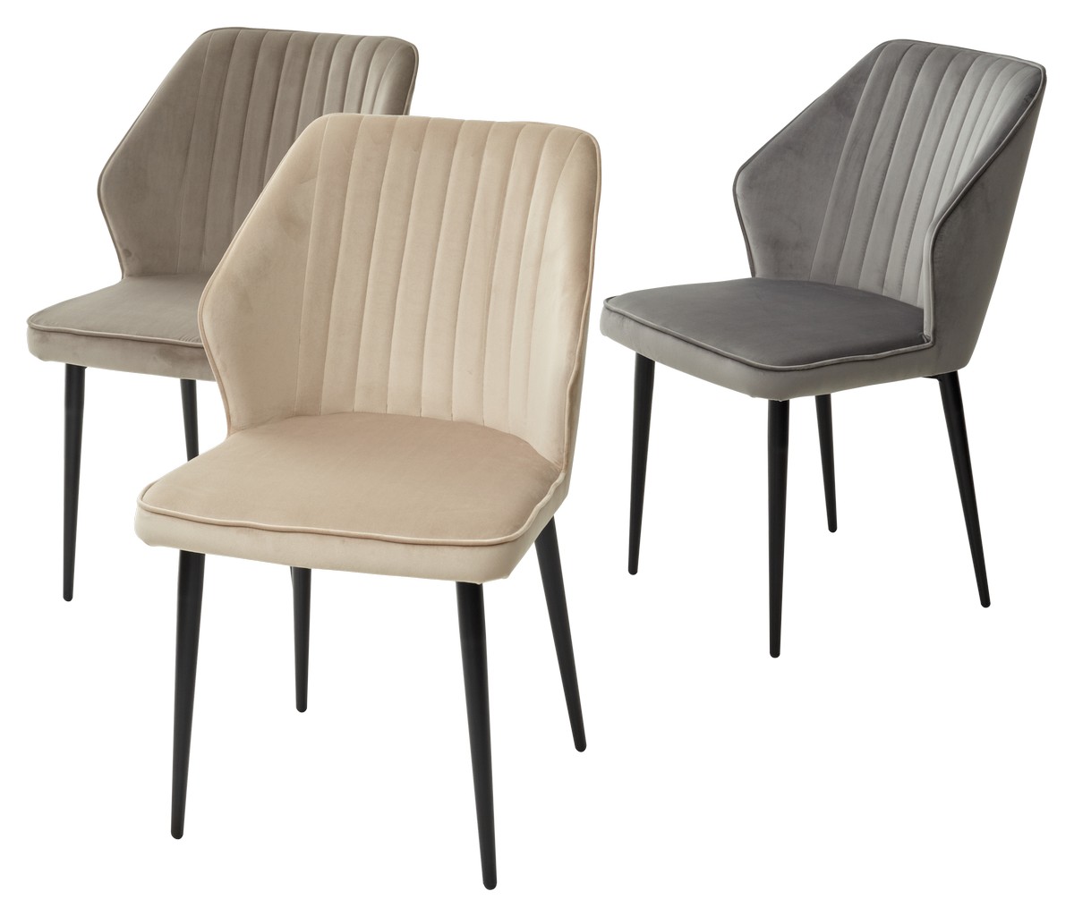 Стул СИЭТЛ -В (SEATTLE-V) ЛАТТЕ #25, велюр / черный каркас